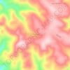 Mapa topográfico Ciénega de la Vaca, altitude, relevo