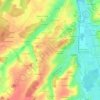 Mapa topográfico Les Bournais, altitude, relevo