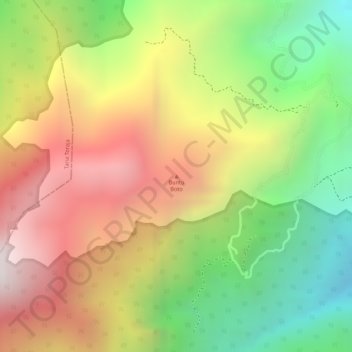 Mapa topográfico Buntu Boto, altitude, relevo