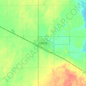 Mapa topográfico Viking, altitude, relevo