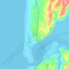Mapa topográfico Bayshore, altitude, relevo