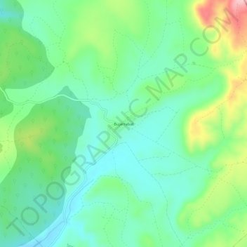 Mapa topográfico Bujarrabal, altitude, relevo