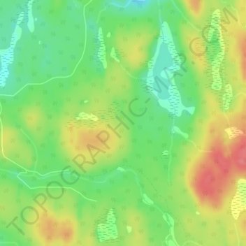 Mapa topográfico Interior Plateau, altitude, relevo