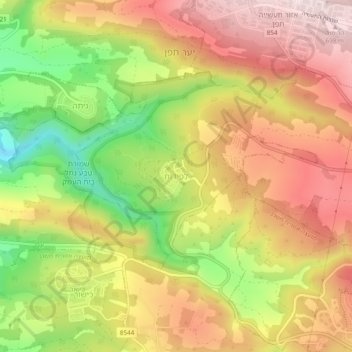 Mapa topográfico Lappidot, altitude, relevo