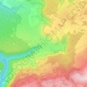 Mapa topográfico Éternoz, altitude, relevo