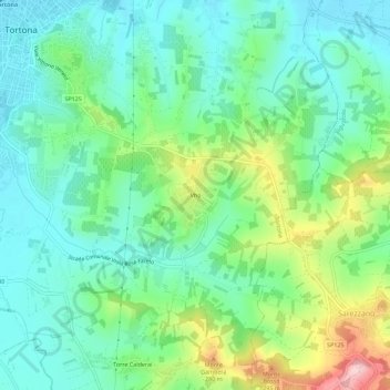 Mapa topográfico Vho, altitude, relevo