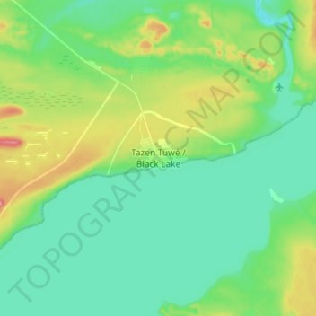 Mapa topográfico Black Lake, altitude, relevo