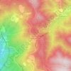 Mapa topográfico Passo della Porretta (o della Collina), altitude, relevo