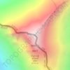 Mapa topográfico Monte Everest, altitude, relevo