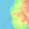 Mapa topográfico Province Toliara, altitude, relevo