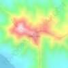 Mapa topográfico Cerro Lonquén, altitude, relevo