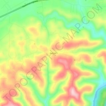 Mapa topográfico Red Hill, altitude, relevo