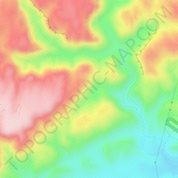 Mapa topográfico Negev, altitude, relevo