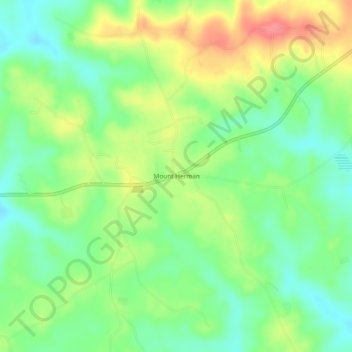 Mapa topográfico Mount Herman, altitude, relevo