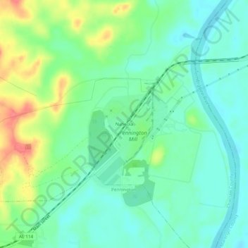 Mapa topográfico Naheola, altitude, relevo
