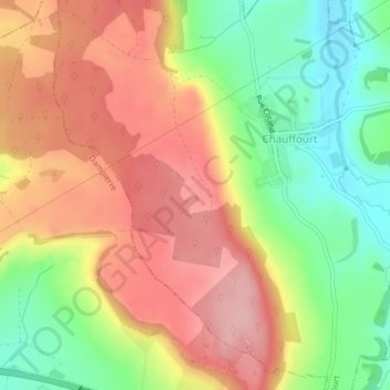 Mapa topográfico Sur le Château, altitude, relevo