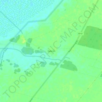 Mapa topográfico Galarza, altitude, relevo