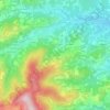 Mapa topográfico Les Balmes, altitude, relevo
