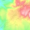Mapa topográfico Oyameles, altitude, relevo
