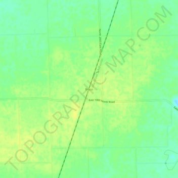 Mapa topográfico Bryce, altitude, relevo