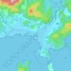 Mapa topográfico Kuah, altitude, relevo