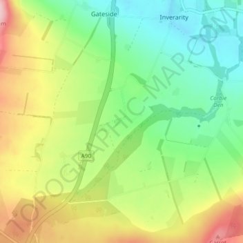 Mapa topográfico Gallowfauld, altitude, relevo