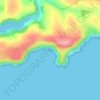 Mapa topográfico Lantic Bay, altitude, relevo