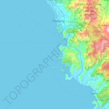 Mapa topográfico Sirandah, altitude, relevo