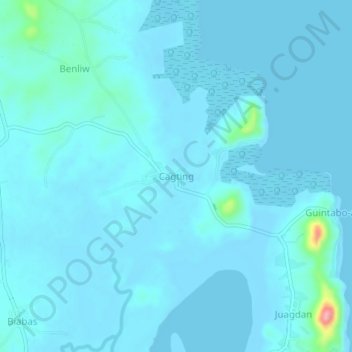 Mapa topográfico Cagting, altitude, relevo