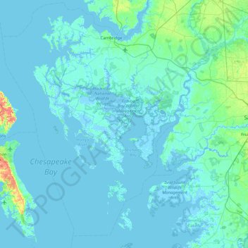 Mapa topográfico Sugarloaf, altitude, relevo