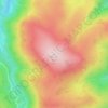 Mapa topográfico Mount Kate, altitude, relevo