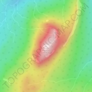 Mapa topográfico Terrace Mountain, altitude, relevo