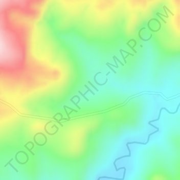 Mapa topográfico Atnago, altitude, relevo