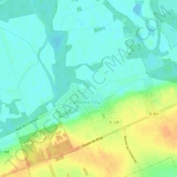 Mapa topográfico Les Tournis, altitude, relevo
