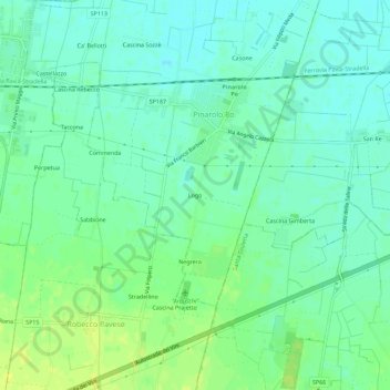 Mapa topográfico Logo, altitude, relevo