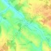 Mapa topográfico La Pouchaume, altitude, relevo