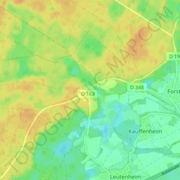 Mapa topográfico Koenigsbruck, altitude, relevo