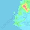 Mapa topográfico Pucusana, altitude, relevo