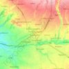 Mapa topográfico Kabanjahe, altitude, relevo