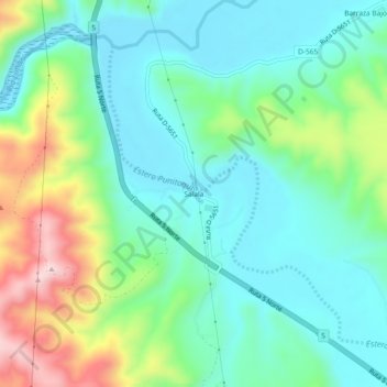 Mapa topográfico Salala, altitude, relevo