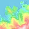 Mapa topográfico sa Calobra, altitude, relevo