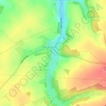 Mapa topográfico Saint-Hypolite, altitude, relevo
