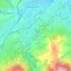 Mapa topográfico La Friaude, altitude, relevo
