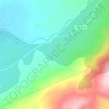 Mapa topográfico La Sepultura, altitude, relevo