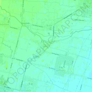 Mapa topográfico Stigliano, altitude, relevo