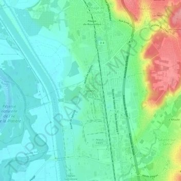 Mapa topográfico SEQENS, altitude, relevo