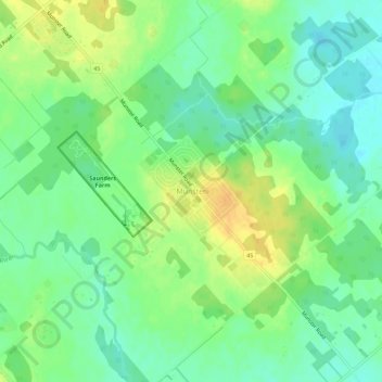 Mapa topográfico Munster, altitude, relevo