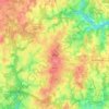 Mapa topográfico Olney, altitude, relevo