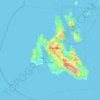 Mapa topográfico Kefalonia, altitude, relevo