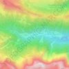 Mapa topográfico Valcanale, altitude, relevo